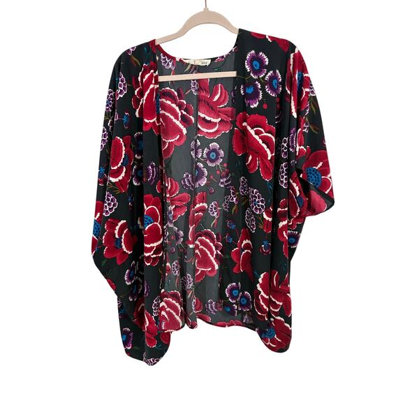 By Together Sweaters - By Together Kimono Shirt Women S Blouse Multicolor Floral Sleeve Open Front